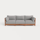 Dwell™ Modular Teak Outdoor Sofa | Classic Canvas in Stone Gray