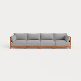 Dwell™ Modular Teak Outdoor 4-Seater Sofa | Classic Canvas in Stone Gray