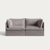 Modular Outdoor Washable 2-Seater | Nano Slubweave in Haze Gray