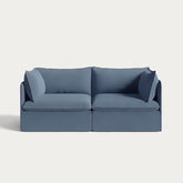 Modular Outdoor Washable 2-Seater | Classic Canvas in Ocean