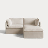 Modular Outdoor Washable 2-Seater Sectional | Nano Slubweave in Chai