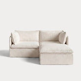 Modular Outdoor Washable 2-Seater Sectional | Alfresco Boucle in Creme