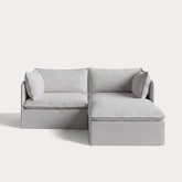 Modular Outdoor Washable 2-Seater Sectional | Nano Slubweave in Mist