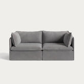 Modular Outdoor Washable 2-Seater | Classic Canvas in Stone Gray