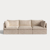 Modular Outdoor Washable 3-Seater | Alfresco Boucle in Cashew