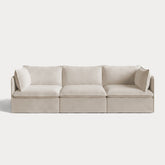 Modular Outdoor Washable 3-Seater | Nano Slubweave in Chai