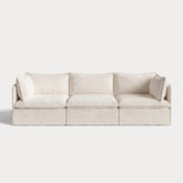 Modular Outdoor Washable 3-Seater | Alfresco Boucle in Creme