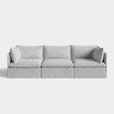 Modular Outdoor Washable 3-Seater | Nano Slubweave in Mist