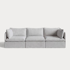 Modular Outdoor Washable 3-Seater | Nano Slubweave in Mist