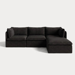 Modular Outdoor Washable 3-Seater Sectional | Classic Canvas in Charcoal