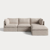 Modular Outdoor Washable 3-Seater Sectional | Classic Canvas in Sand