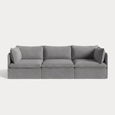 Modular Outdoor Washable 3-Seater | Classic Canvas in Stone Gray