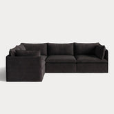 Modular Outdoor Washable 4-Seater Corner Sectional | Classic Canvas in Charcoal