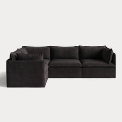 Modular Outdoor Washable 4-Seater Corner Sectional | Classic Canvas in Charcoal