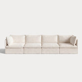 Modular Outdoor Washable 4-Seater | Alfresco Boucle in Creme