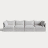 Modular Outdoor Washable 4-Seater | Nano Slubweave in Mist