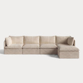 Modular Outdoor Washable 4-Seater Sectional | Alfresco Boucle in Cashew