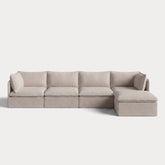 Modular Outdoor Washable 4-Seater Sectional | Classic Canvas in Sand