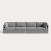 Modular Outdoor Washable 4-Seater | Classic Canvas in Stone Gray