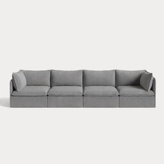Modular Outdoor Washable 4-Seater | Classic Canvas in Stone Gray