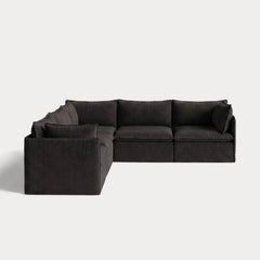 Modular Outdoor Washable 5-Seater Corner Sectional | Classic Canvas in Charcoal