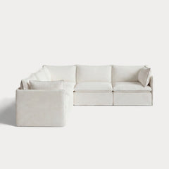 Modular Outdoor Washable 5-Seater Corner Sectional | Classic Canvas in Cloud