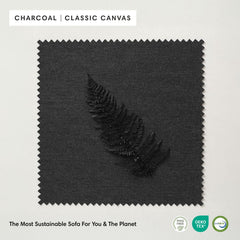Modular Outdoor Washable 5-Seater Corner Sectional + Ottoman | Classic Canvas in Charcoal