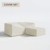 All-Season Outdoor Protective Cover Set for Washable 2-Seater Sectional