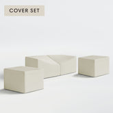 All-Season Outdoor Protective Cover Set for Washable 2-Seater Sofa + Armchair Set