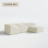 All-Season Outdoor Protective Cover Set for Washable 3-Seater Sectional