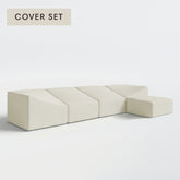 All-Season Outdoor Protective Cover Set for Washable 4-Seater Sectional