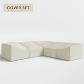 All-Season Outdoor Protective Cover Set for Washable 5-Seater Corner Sectional