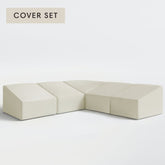 All-Season Outdoor Protective Cover Set for Washable 5-Seater Open-Ends Corner Sectional