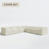 All-Season Outdoor Protective Cover Set for Washable 7-Seater Corner Sectional