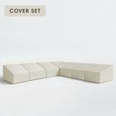 All-Season Outdoor Protective Cover Set for Washable 7-Seater Open-Ends Corner Sectional