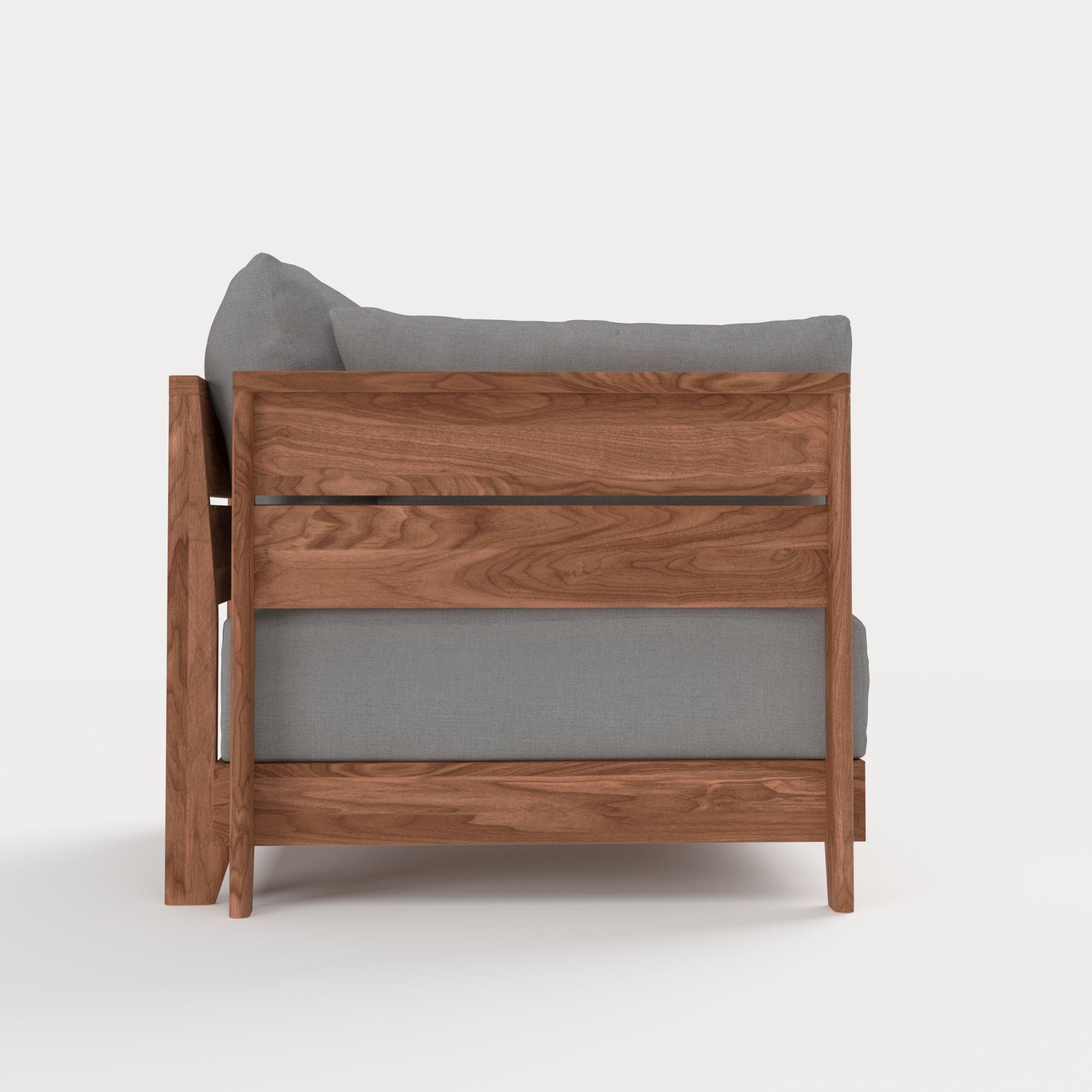 Dwell™ Modular Teak Outdoor Armchair | Classic Canvas in Stone Gray