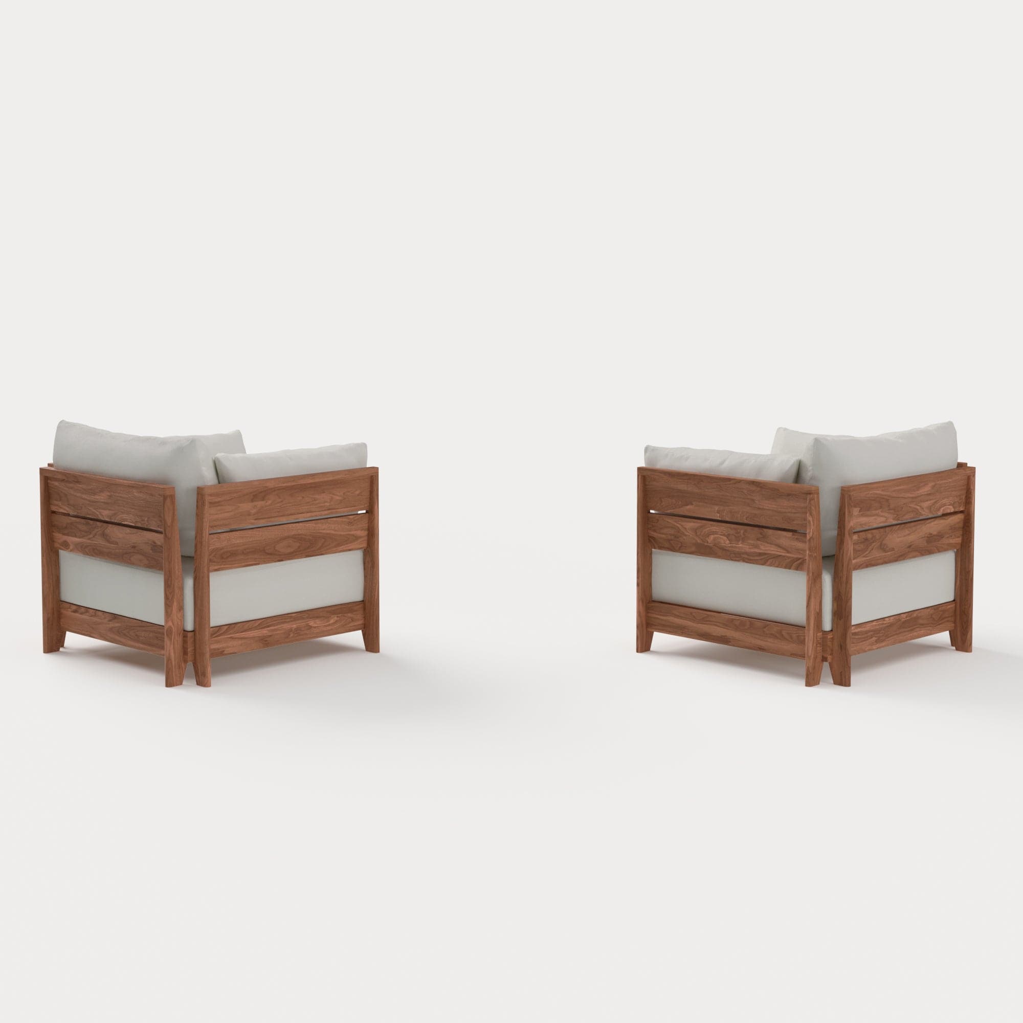 Dwell™ Modular Teak Outdoor Armchair Set | Classic Canvas in Cloud