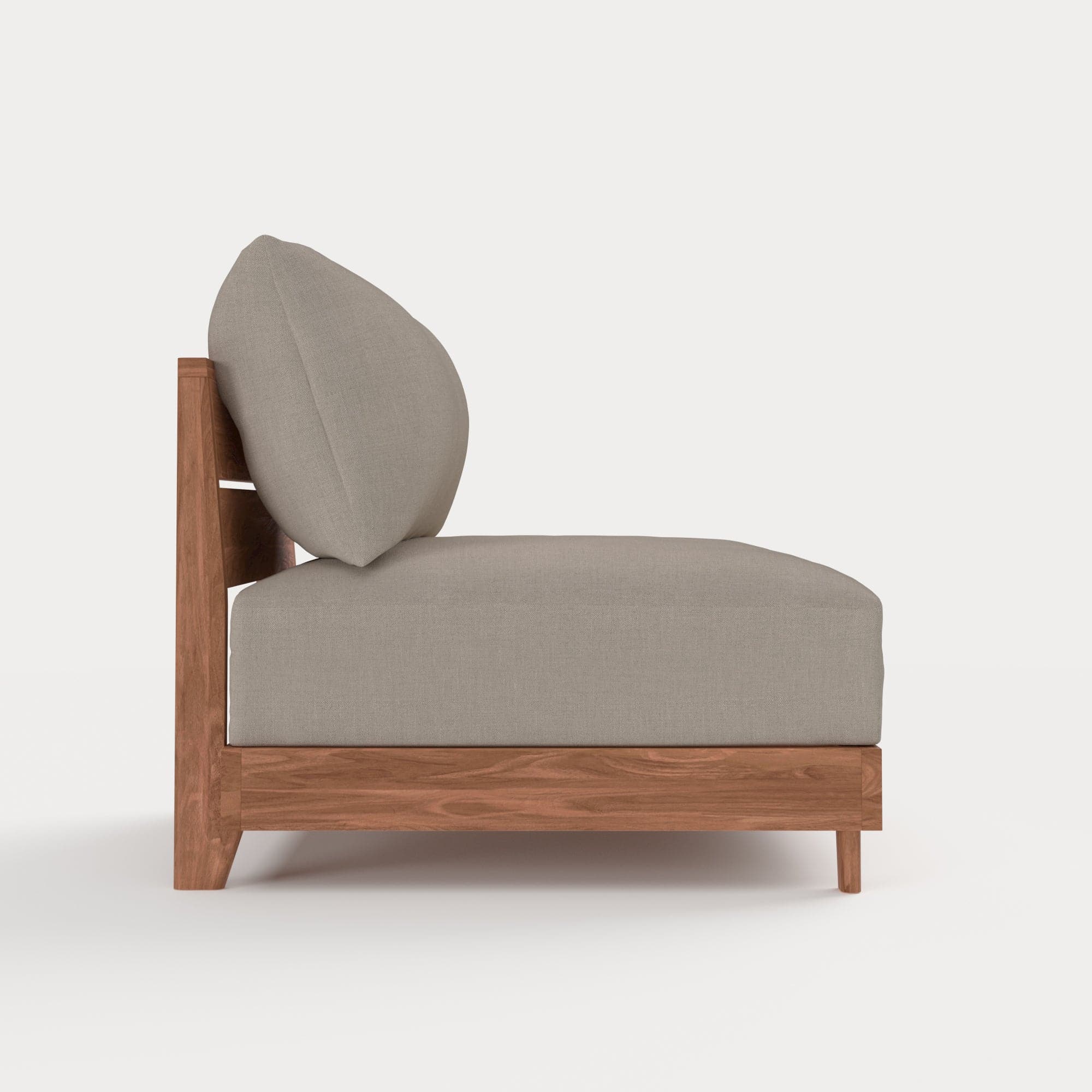 Dwell™ Modular Teak Outdoor Modular Unit - Armless Chair | Classic Canvas in Sand