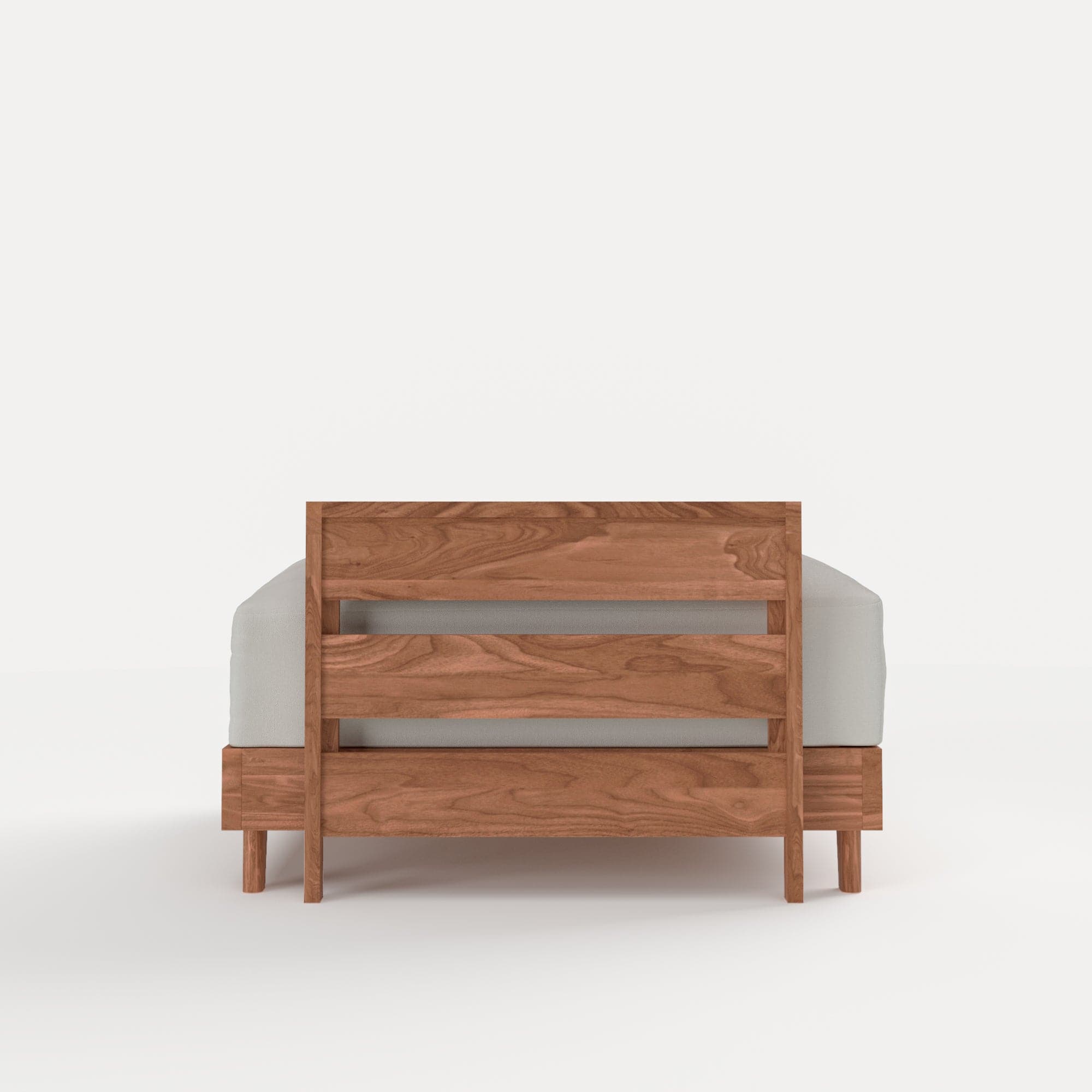 Dwell™ Modular Teak Outdoor Ottoman + Side Table | Classic Canvas in Cloud