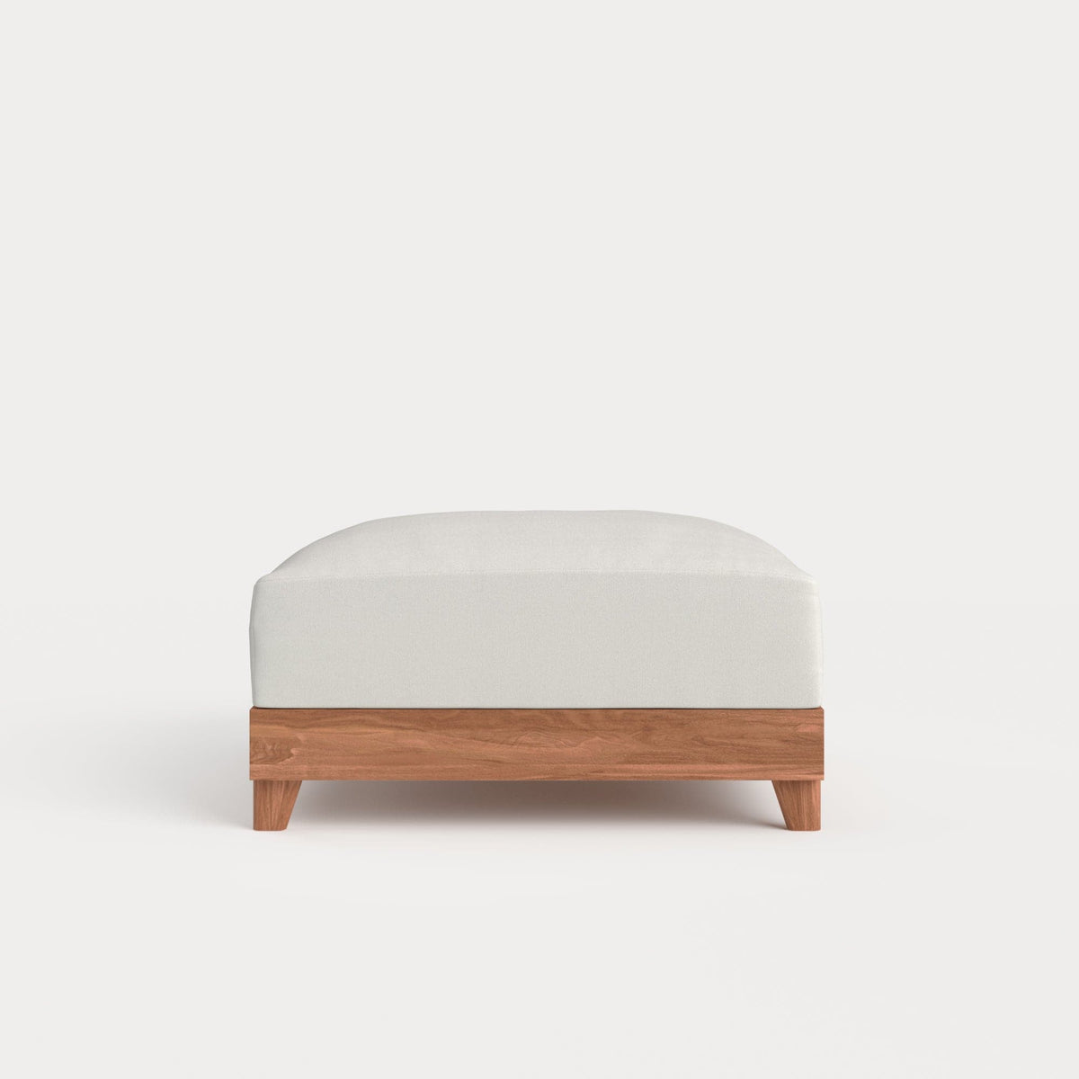 Dwell™ Modular Teak Outdoor Ottoman | Classic Canvas in Cloud