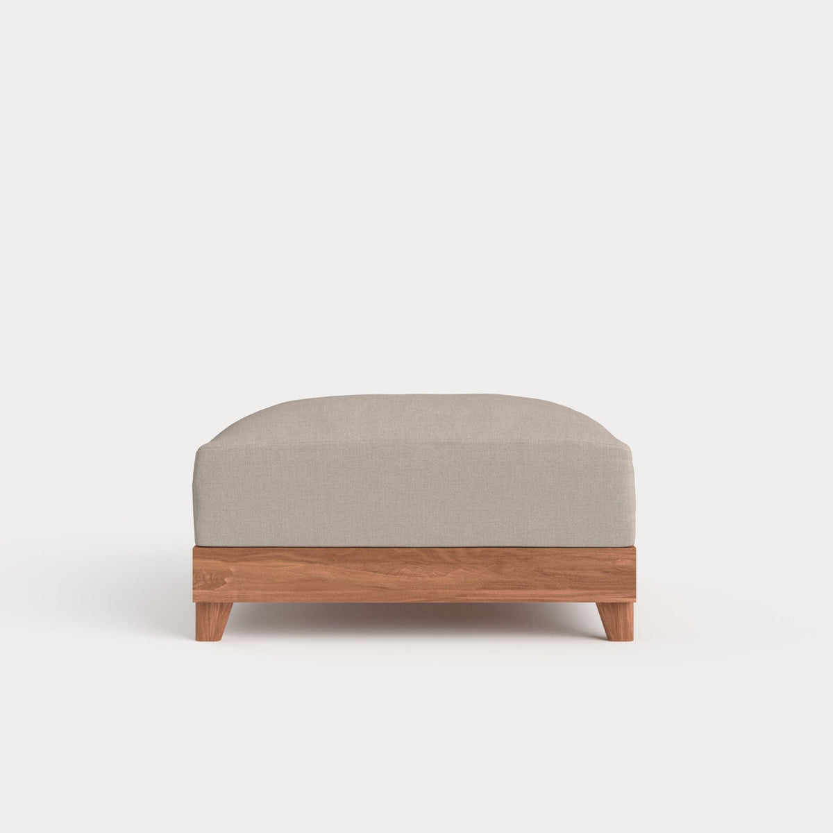 Dwell™ Modular Teak Outdoor Ottoman | Classic Canvas in Sand