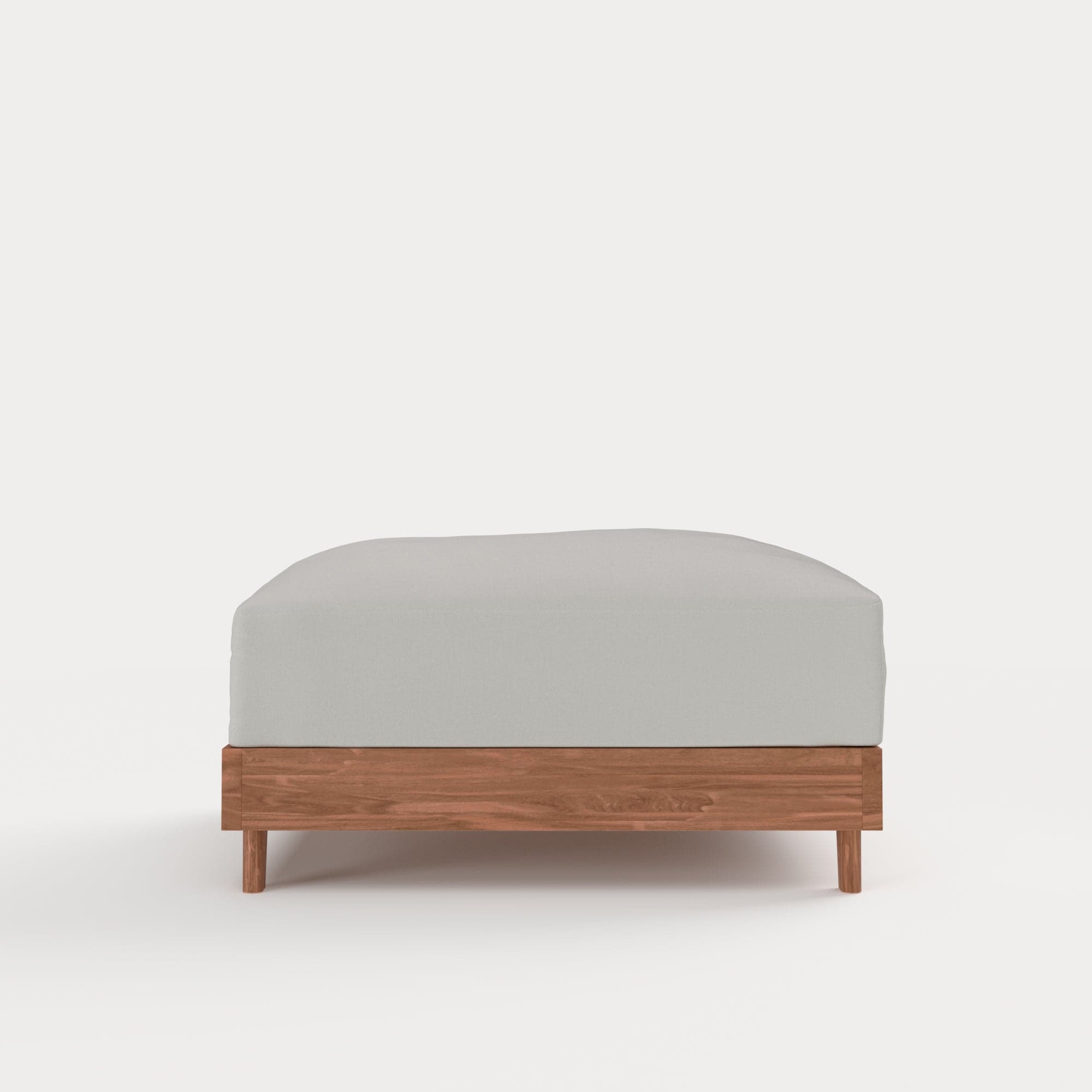 Dwell™ Modular Teak Outdoor Ottoman | Classic Canvas in Cloud