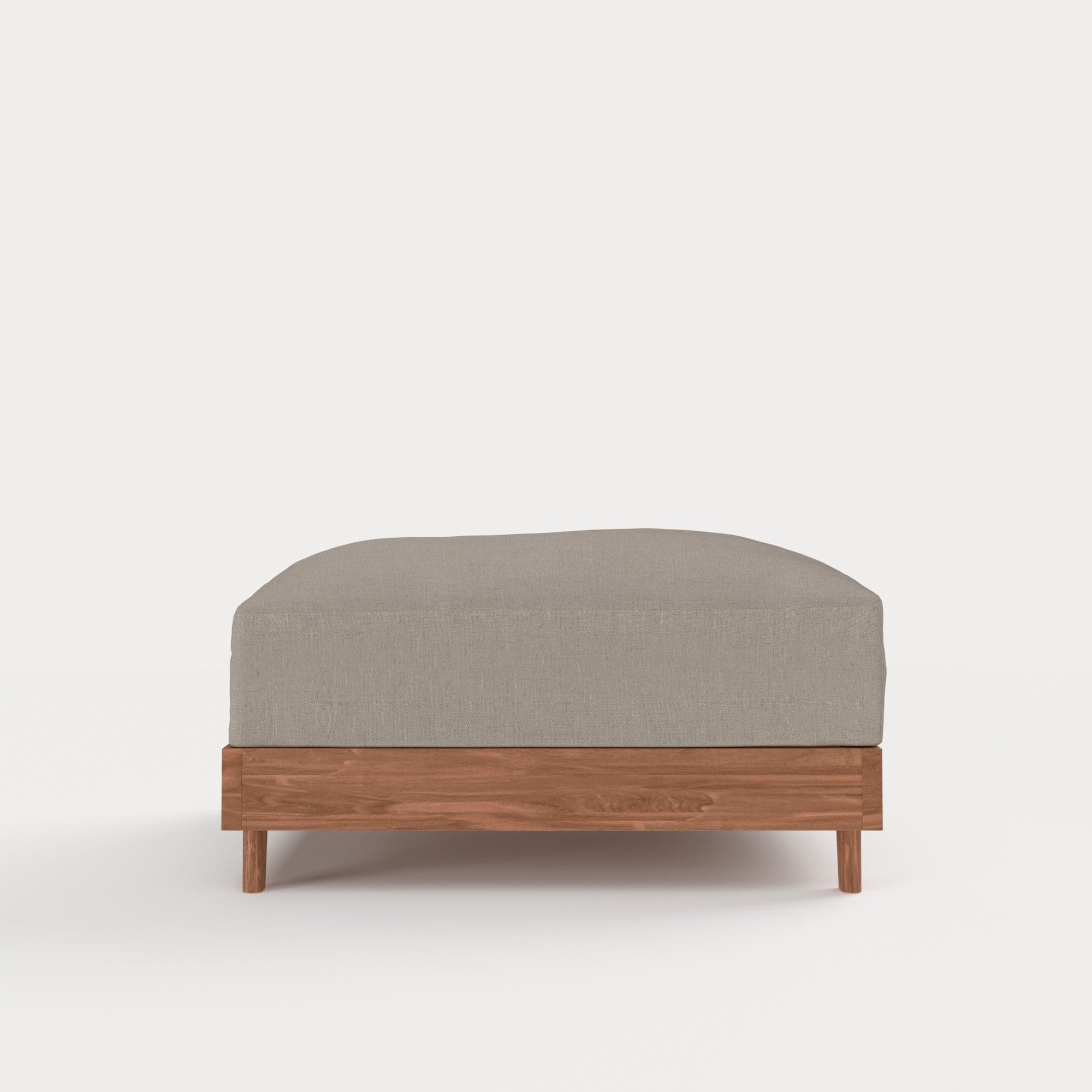 Dwell™ Modular Teak Outdoor Ottoman | Classic Canvas in Sand