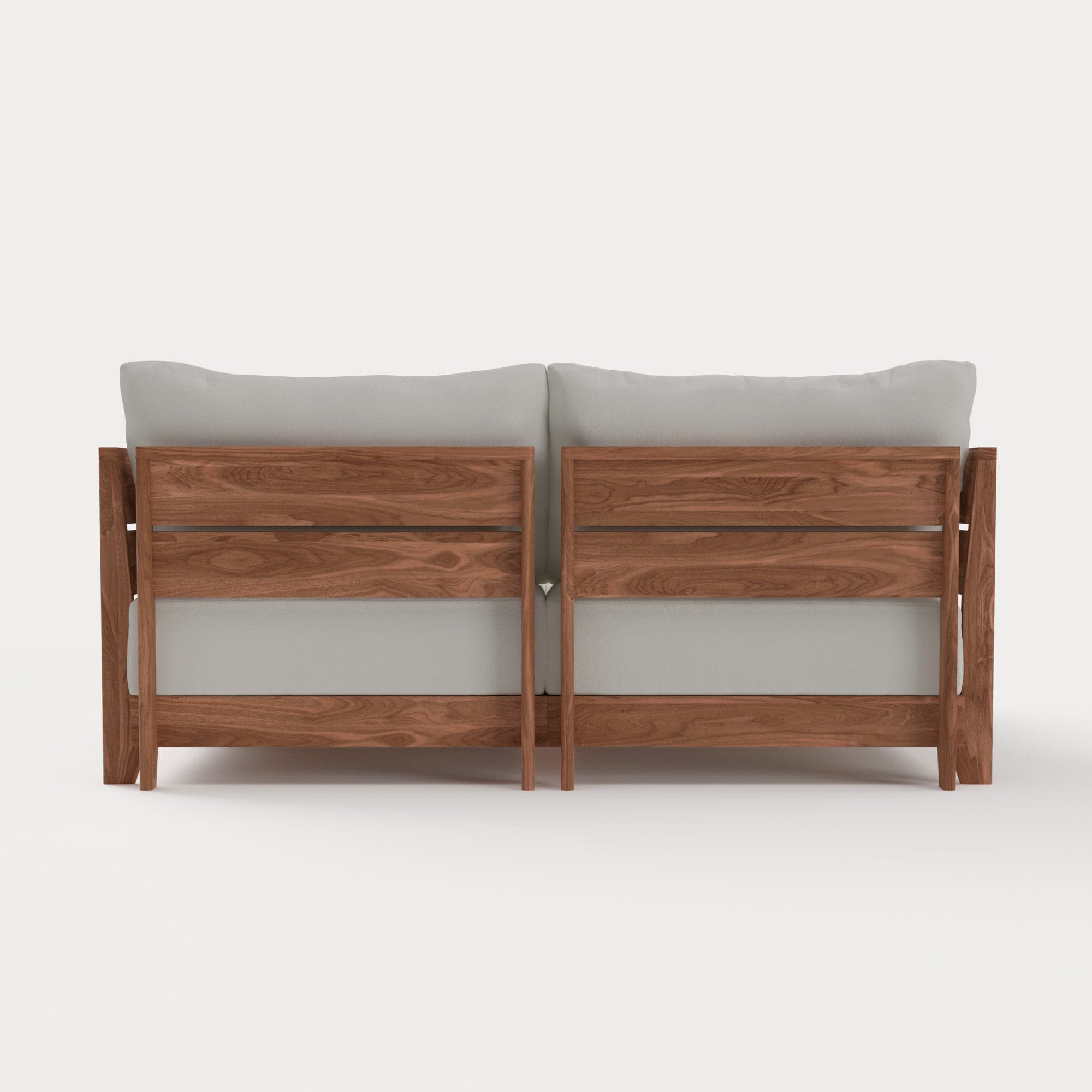 Dwell™ Modular Teak Outdoor Loveseat Daybed | Classic Canvas in Cloud