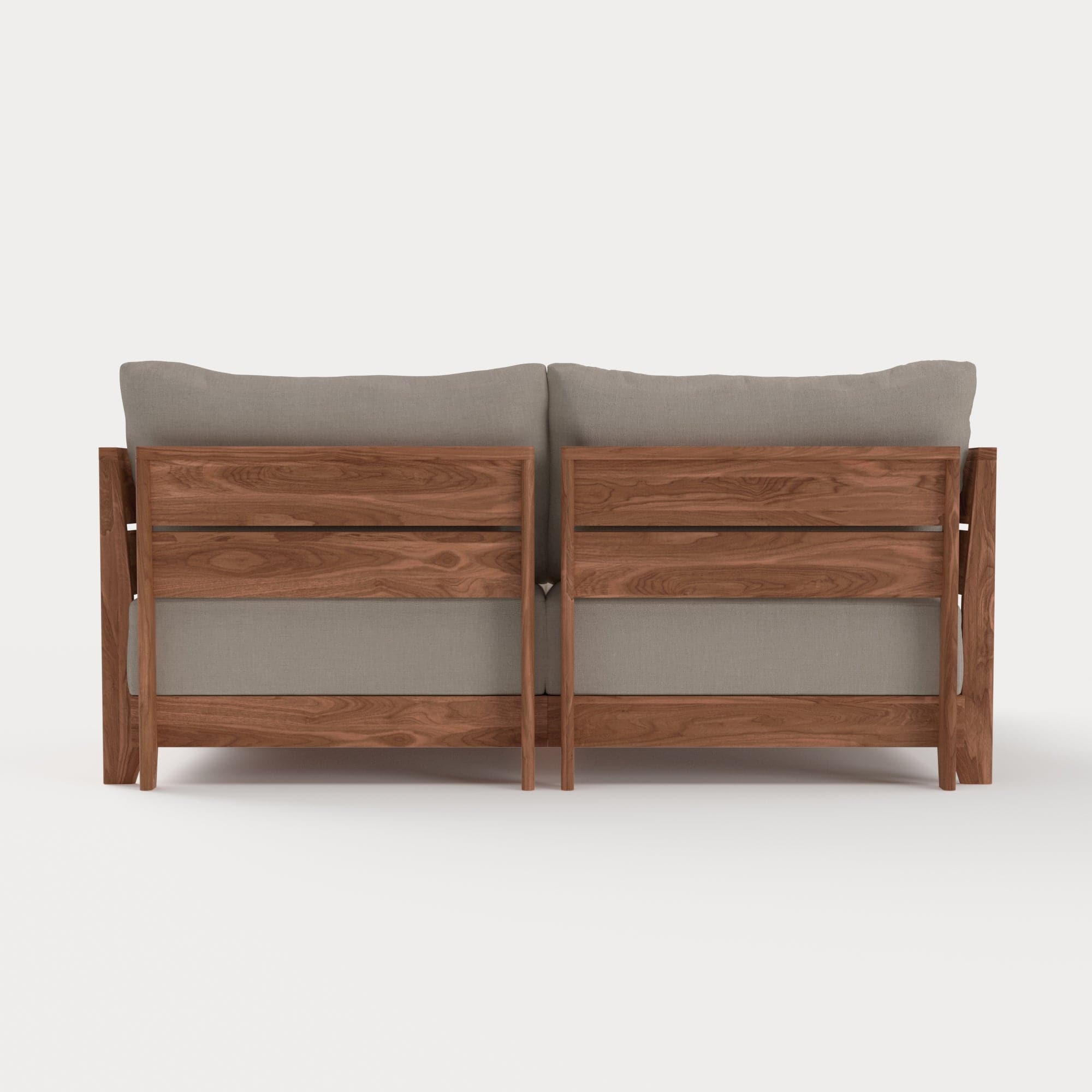 Dwell™ Modular Teak Outdoor Loveseat Daybed | Classic Canvas in Sand