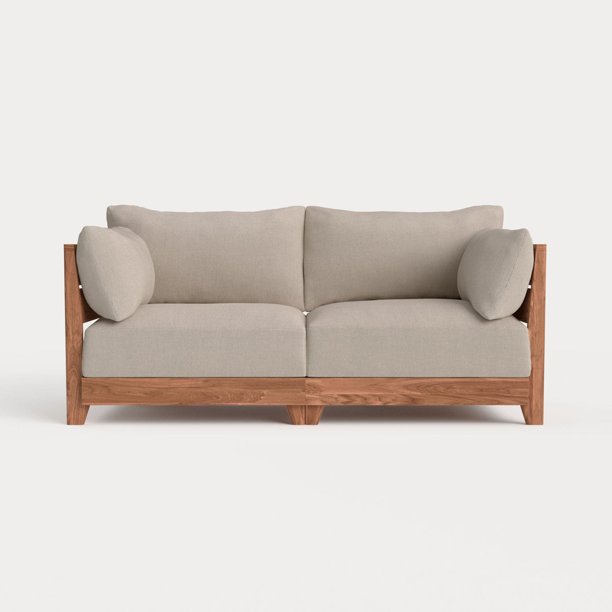 Dwell™ Modular Teak Outdoor Loveseat | Classic Canvas in Sand