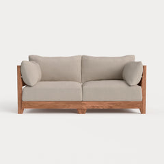 Dwell™ Modular Teak Outdoor Loveseat | Classic Canvas in Sand