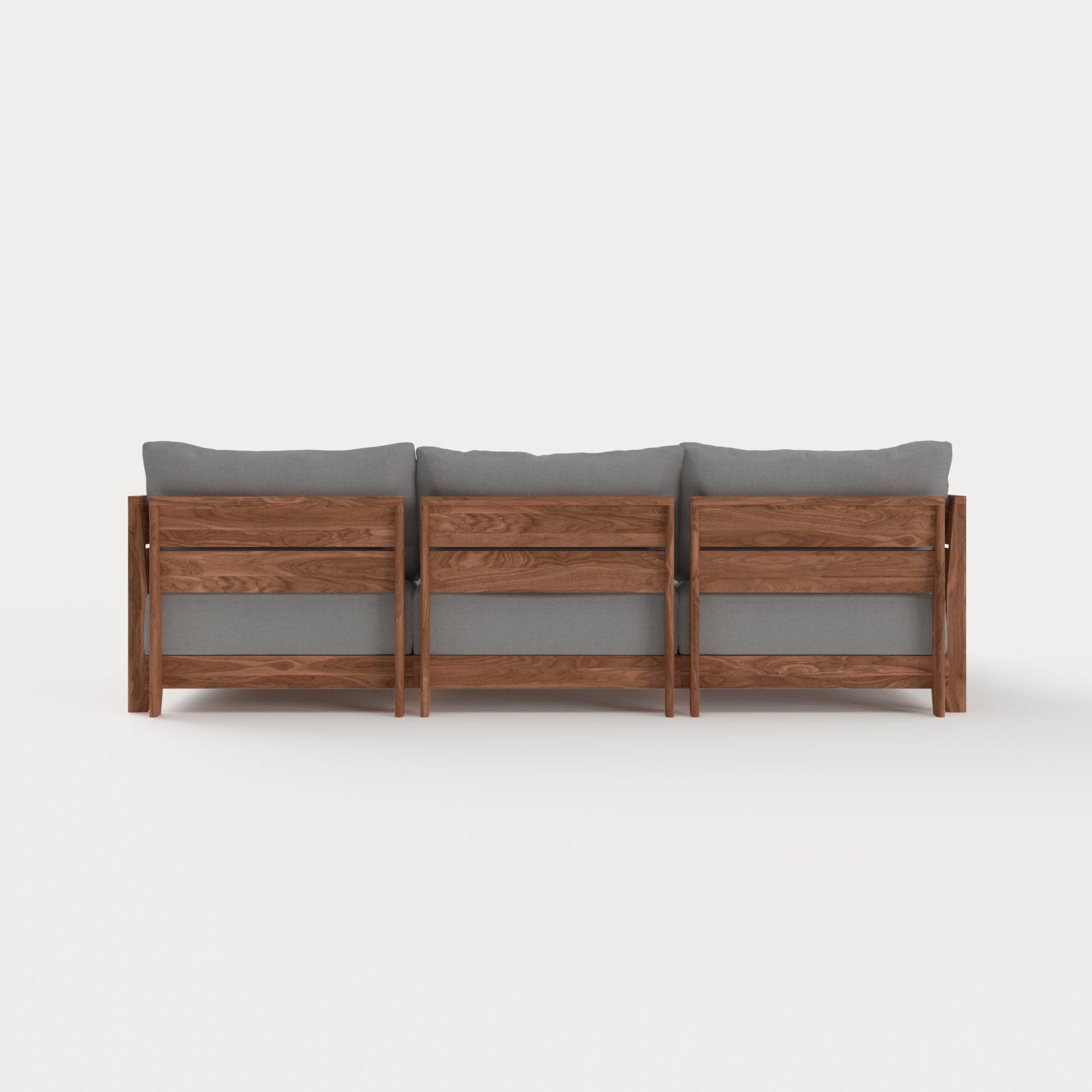 Dwell™ Modular Teak Outdoor Sofa Sectional | Classic Canvas in Stone Gray