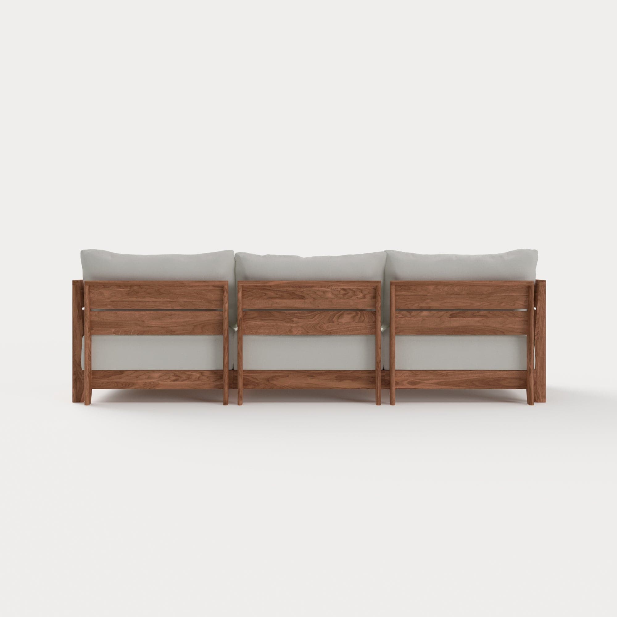 Dwell™ Modular Teak Outdoor Sofa + Storage Coffee Table | Classic Canvas in Cloud