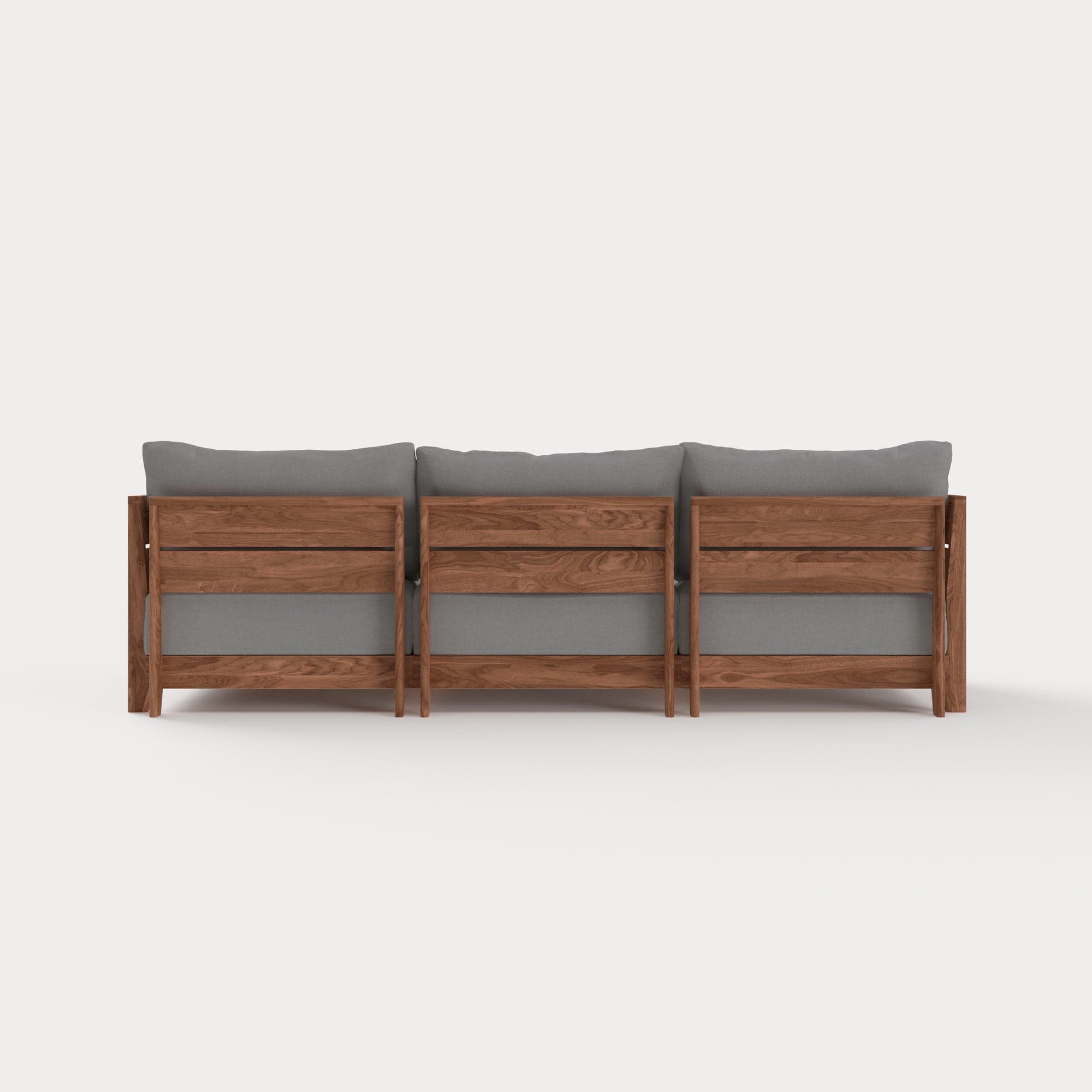Dwell™ Modular Teak Outdoor Sofa + Storage Coffee Table | Classic Canvas in Stone Gray